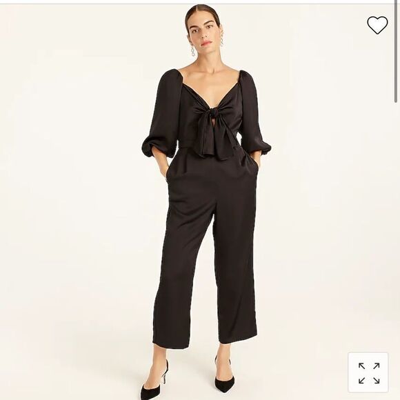 J. Crew Pants - NWT J Crew Tie-Front Jumpsuit In Satin-Back Crepe Size 22